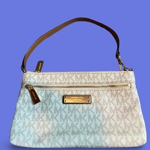 Michael Kors Cream and Tan Shoulder Bag